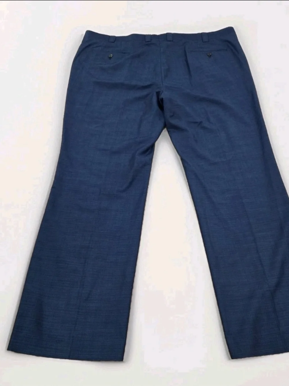 Steve Harvey Dress Pants 46x32 Blue Flat Front Career Slacks Mens